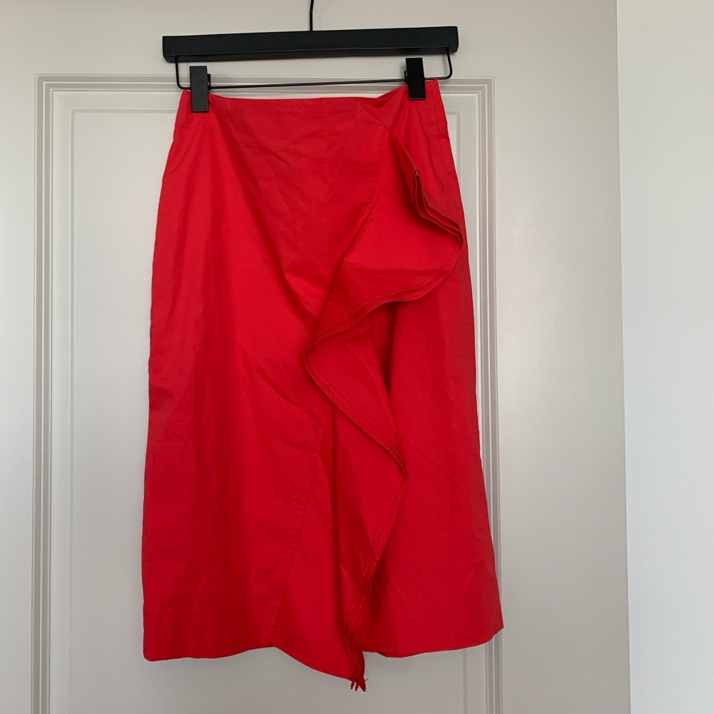 J.Crew Ruffle skirt in cotton poplin - Picture 3 of 8